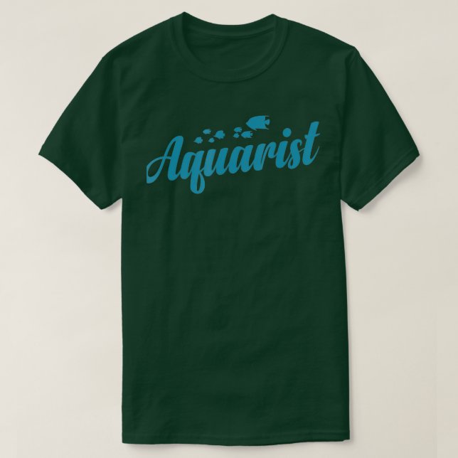 Camiseta Acuario Acuario Azul Hermoso (Diseño del anverso)