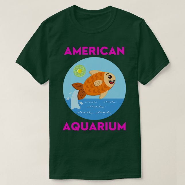 Camiseta Acuario americano 3 (Diseño del anverso)