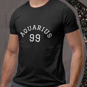 Camiseta Acuario Cumpleaños negro