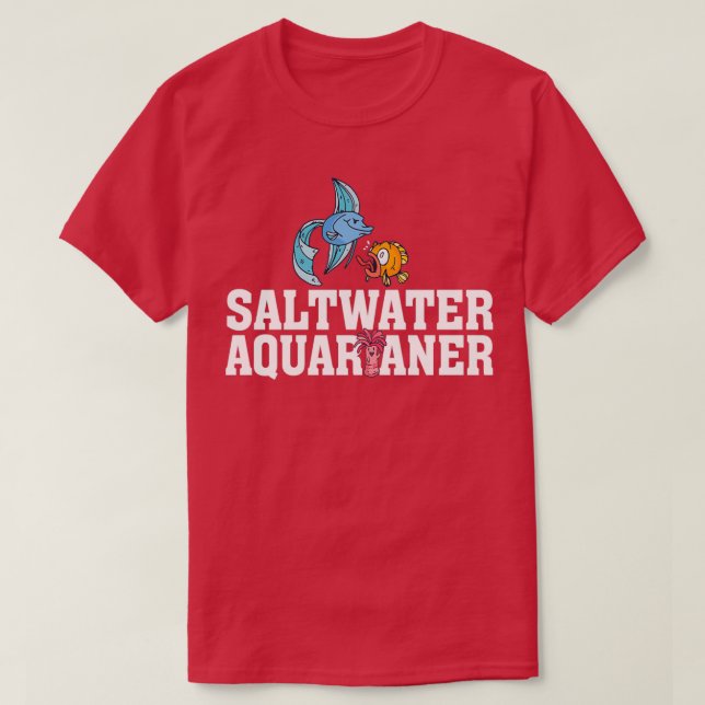 Camiseta Acuario de agua salada 1 (Diseño del anverso)
