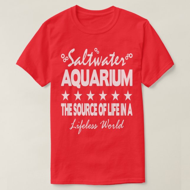 Camiseta Acuario de agua salada 2 (Diseño del anverso)