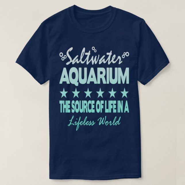 Camiseta Acuario de agua salada 4 (Diseño del anverso)