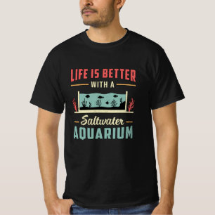 Camiseta Acuario de agua salada Tanque de pescado acuático 