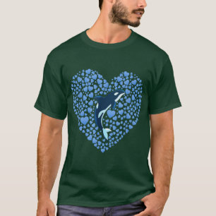 Camiseta Acuario de ballenas Asesino Corazón Océano Animal