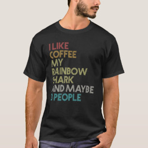 Camiseta Acuario de café de pescado de tiburón arcoiris Ret