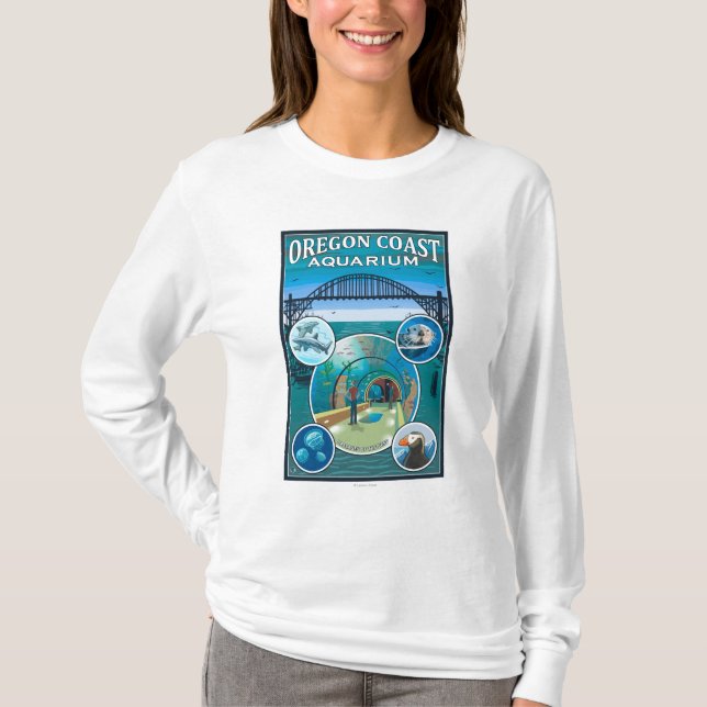 Camiseta Acuario de la costa de Oregon (Anverso)
