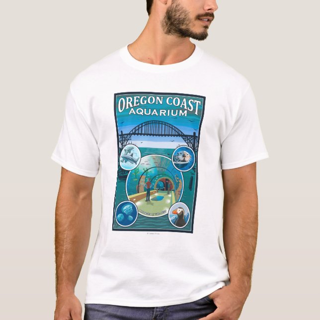 Camiseta Acuario de la costa de Oregon (Anverso)