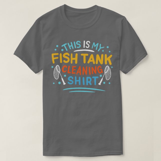 Camiseta Acuario de limpieza de tanques de peces (Diseño del anverso)