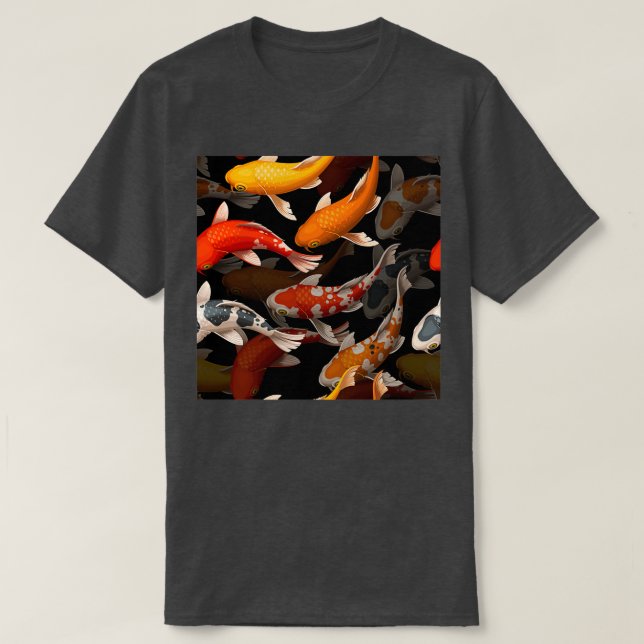 Camiseta acuario de peces de carpas koi (Diseño del anverso)