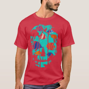 Camiseta Acuario de peces de cráneo