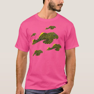 Camiseta Acuario de peces Pleco Plecostomus de oro Catfis