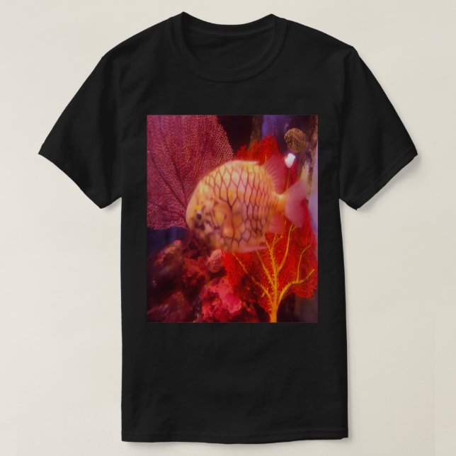 Camiseta acuario de peces rojos acuático marino bajo el mar (Diseño del anverso)