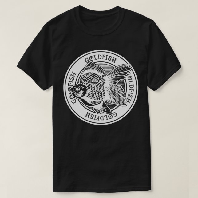 Camiseta Acuario de peces tropicales estilo tatuaje (Diseño del anverso)