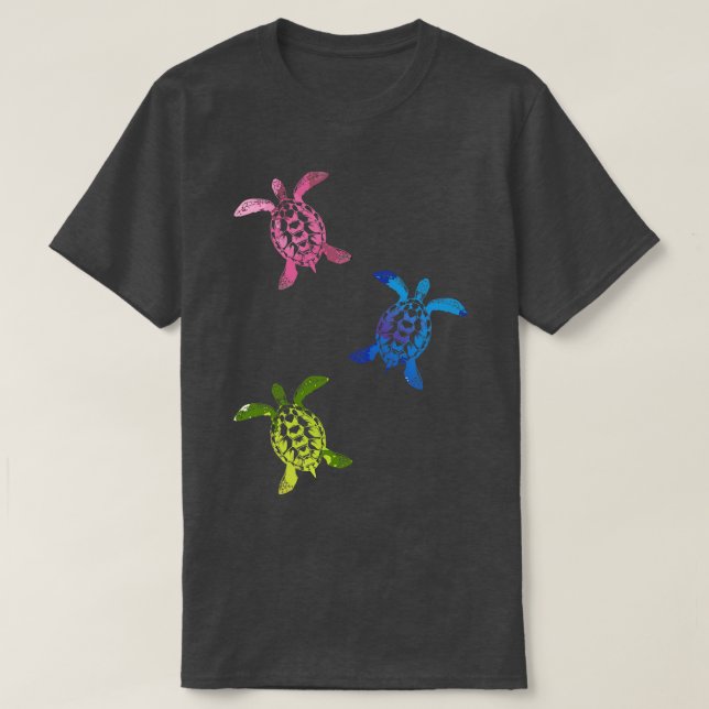 Camiseta Acuario de tortuga marina de regalo animal tortuga (Diseño del anverso)