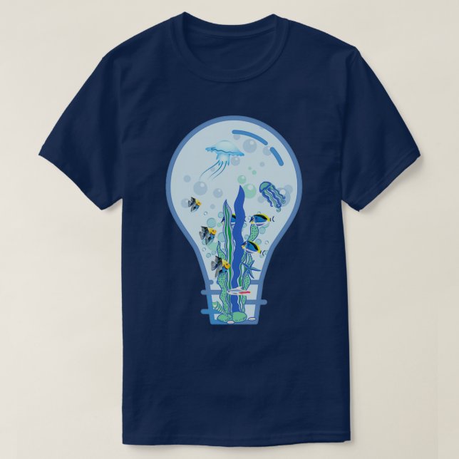 Camiseta acuario en la lámpara (Diseño del anverso)