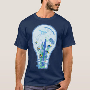 Camiseta acuario en la lámpara