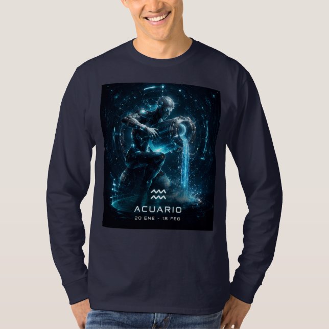 Camiseta Acuario , horóscopo,  (Anverso)