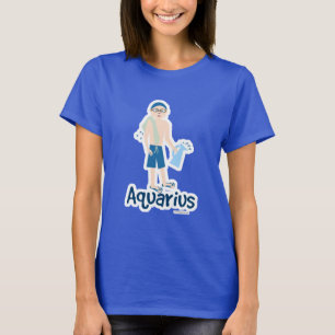 Camiseta Acuario Lindo Portador De Agua Signo Dibujo Animad