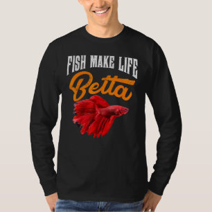 Camiseta Acuario Pescado Hizo Vida Betta Goldfish Aquarist
