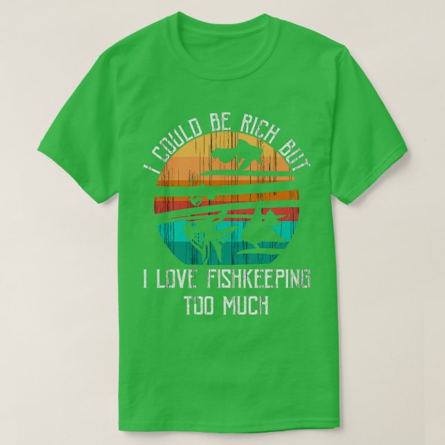 Camiseta Acuario Vintage Retro Acuario Pescador (Diseño del anverso)
