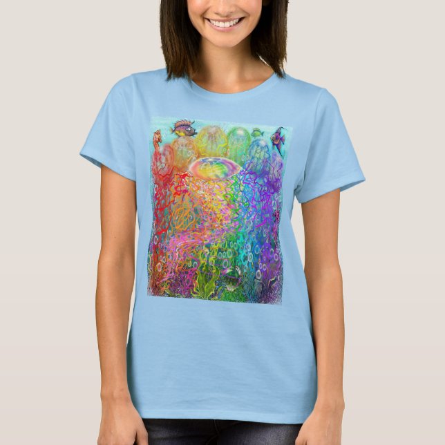 Camiseta acuática del arcoiris (Anverso)