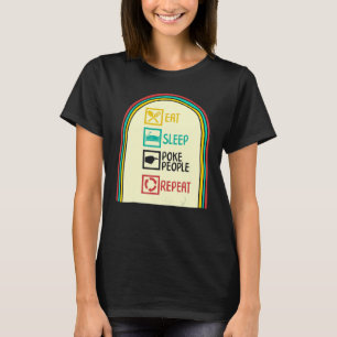 Camiseta Acupuntura Comer Sueño Poke Gente Repito Aguja