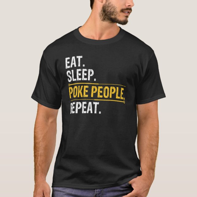 Camiseta Acupunturista Comer Sueño Gente De Poke Repetir Ac (Anverso)