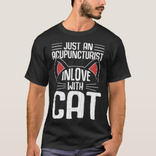 Camiseta Acupunturista enamorado de la acupuntura de gatos