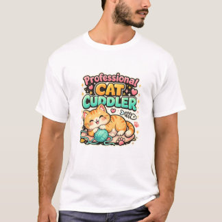 Camiseta Acurrucador Profesional de Gatos