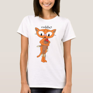 Camiseta ¿acurrucar? Gatito Jengibre con Mono de Calcetín