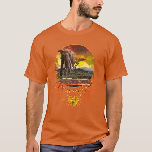 CAMISETA ACUSANDO A ELEFANTE AFRICANO (Anverso)