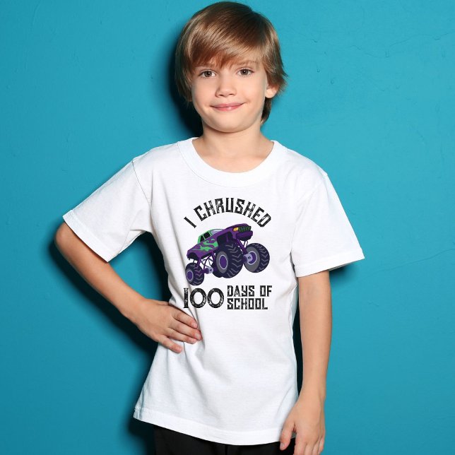 Camiseta Acusé 100 días de camión monstruo verde de la escu (Subido por el creador)