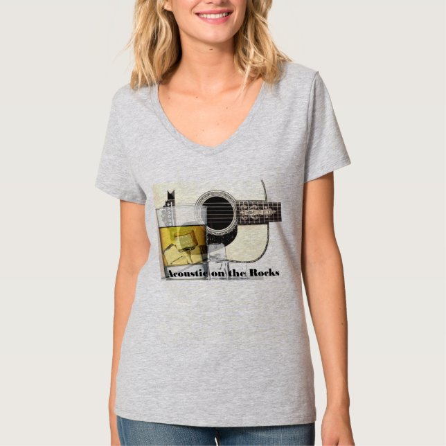 Camiseta "Acústico en las rocas" - 50 sombras de roca (Anverso)