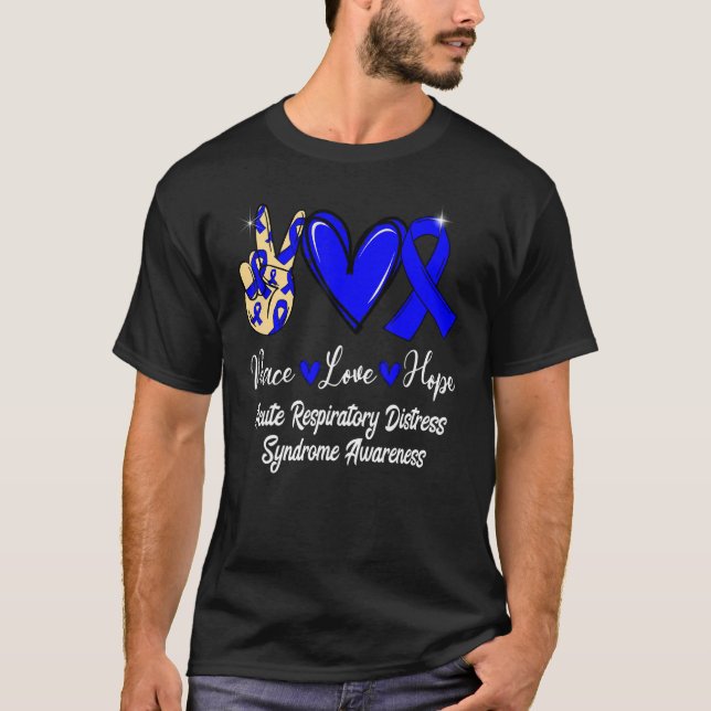 Camiseta Acute Respiratory Distress Syndrome Love Hope Blue (Anverso)