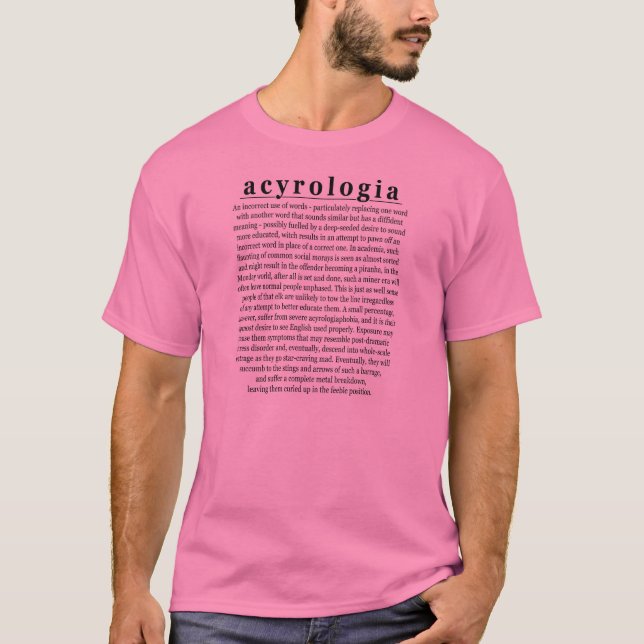 Camiseta acyrologia (Anverso)