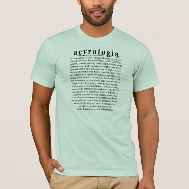 Camiseta acyrologia (Anverso)