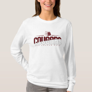 Camiseta Ada Cougar Banda Tshirt de manga larga Blanco