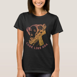 Camiseta Ada Lovelace Amanecer Gradiente Código Como Ada