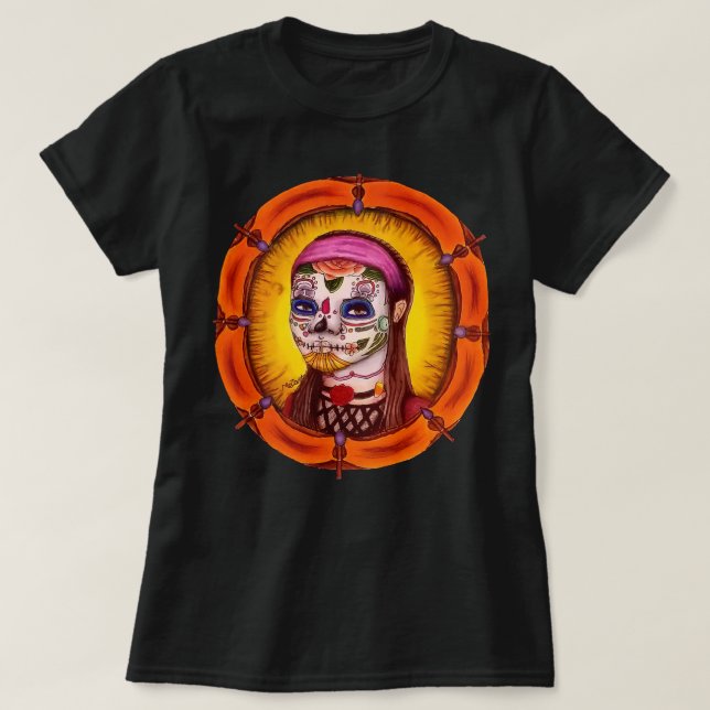 Camiseta Adalia Sugar Skull Shirt (Diseño del anverso)