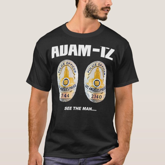 Camiseta Adam-12 Policía De Televisión Hombre En Los Ángele (Anverso)