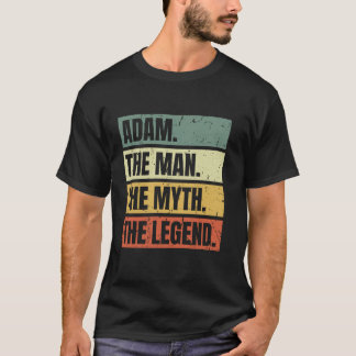Camiseta Adam Man Mito Leyenda Cita Retro Funny Mejor Nombr