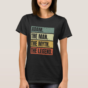 Camiseta Adam Man Mito Leyenda Cita Retro Funny Mejor Nombr
