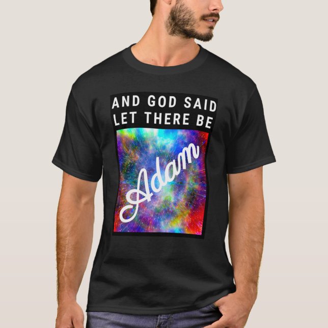 Camiseta Adam Nombre Dios Creación de la Biblia Significado (Anverso)