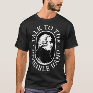 Camiseta Adam Smith habla con la mano invisible Economía Te