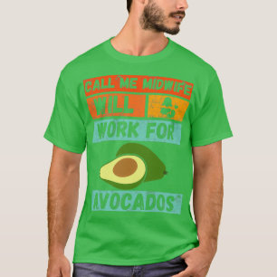 Camiseta Adamante del aguacate del diseño de la partera