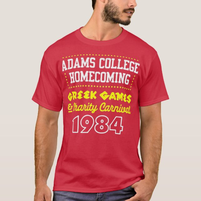 Camiseta Adams College Homecoming 1984 (Anverso)