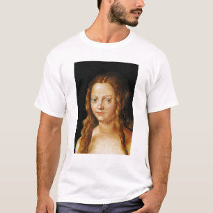 Camiseta Adán y Eva, detalle de la cabeza de Eve