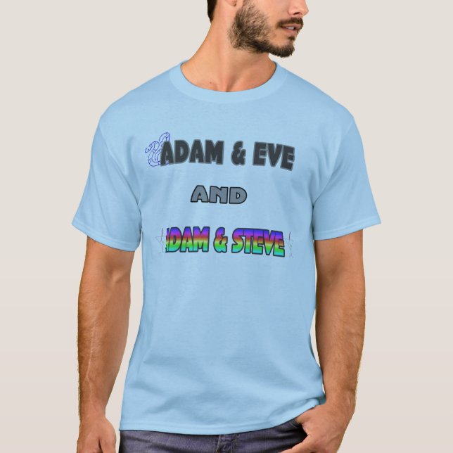 Camiseta Adán y Eva y Adán y Steve (Anverso)