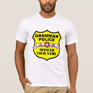Camiseta adaptable de la policía de la gramática