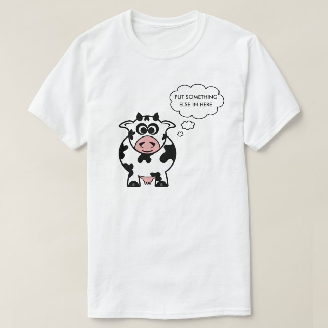 Camiseta adaptable de la vaca (Diseño del anverso)